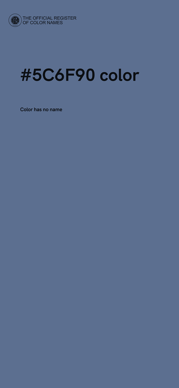 #5C6F90 color image