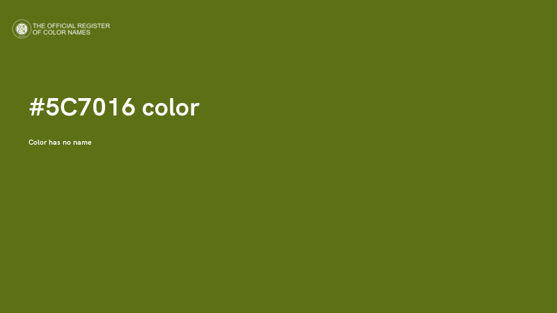 #5C7016 color image