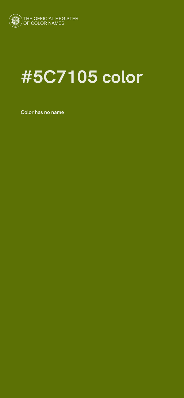 #5C7105 color image