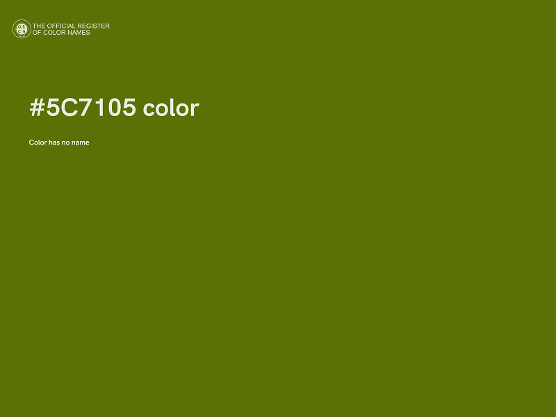 #5C7105 color image