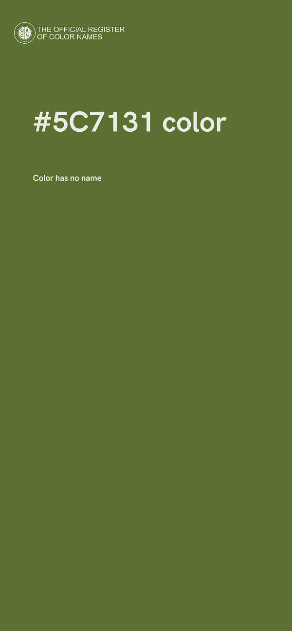 #5C7131 color image