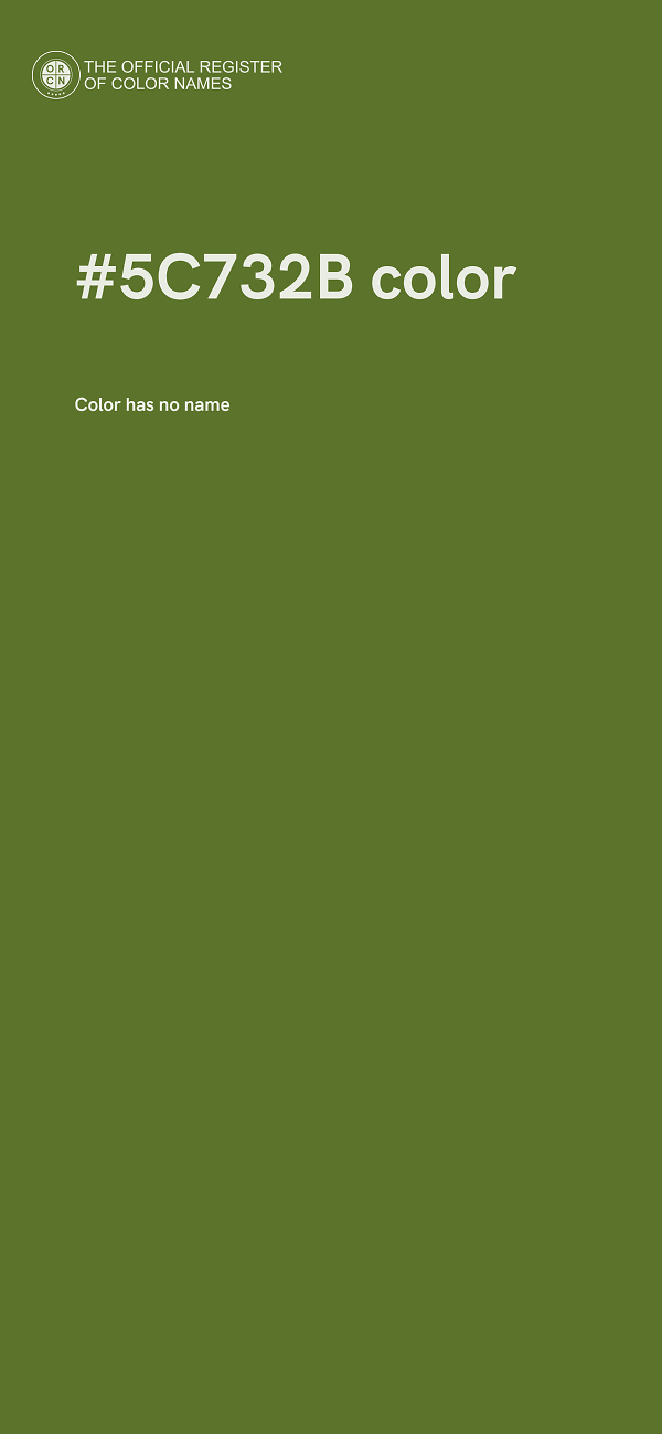 #5C732B color image