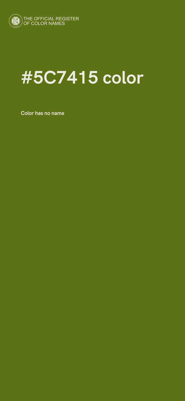 #5C7415 color image