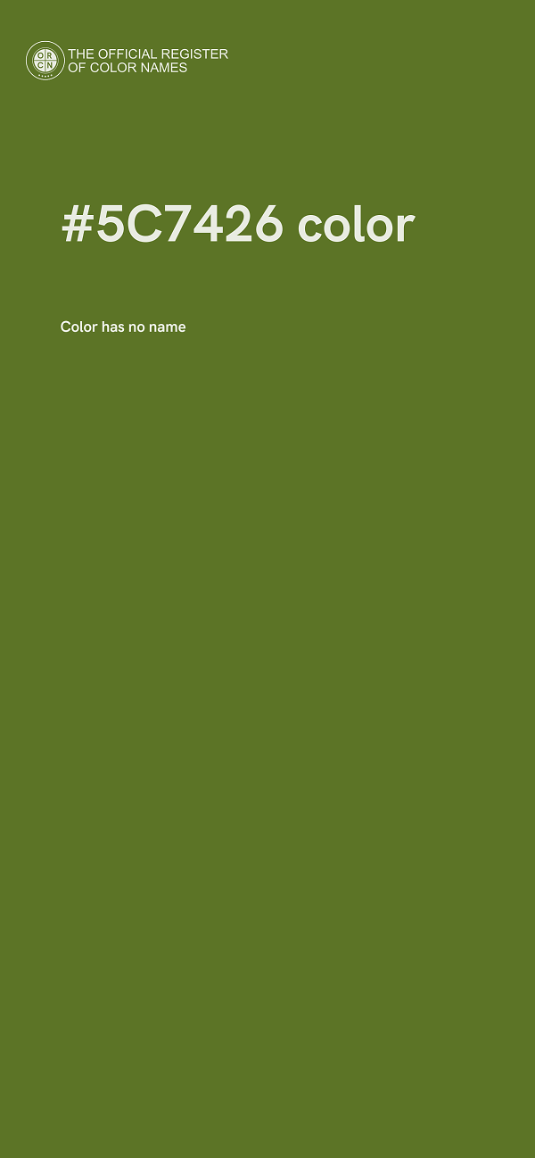 #5C7426 color image