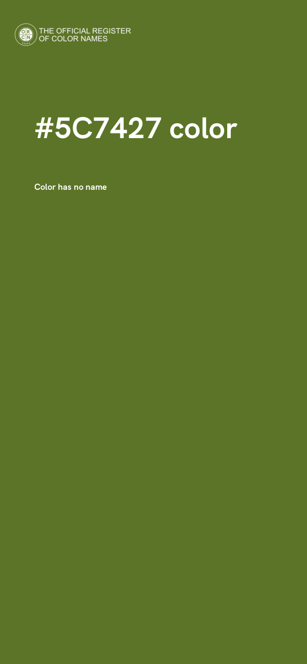 #5C7427 color image