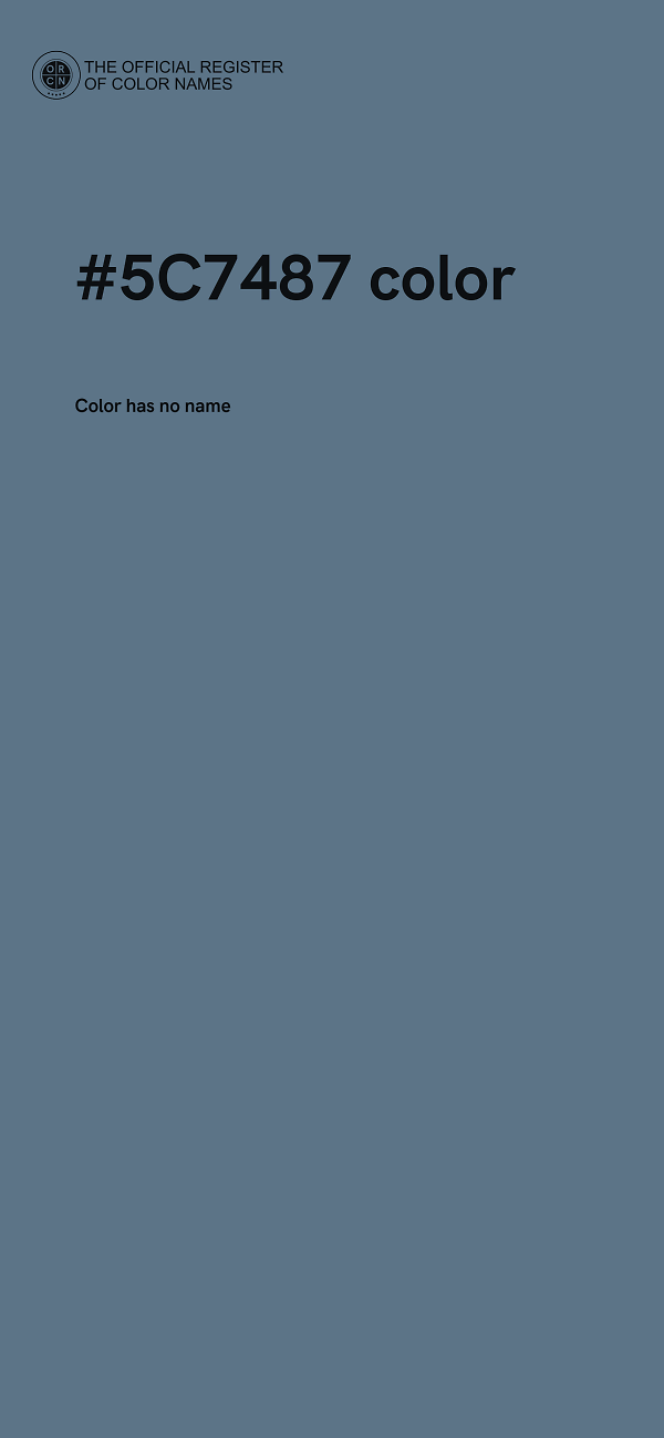 #5C7487 color image
