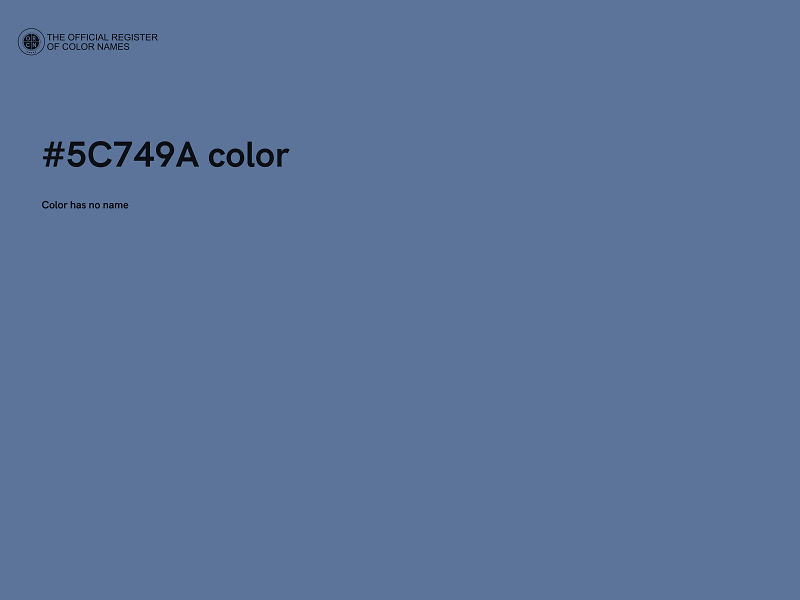 #5C749A color image