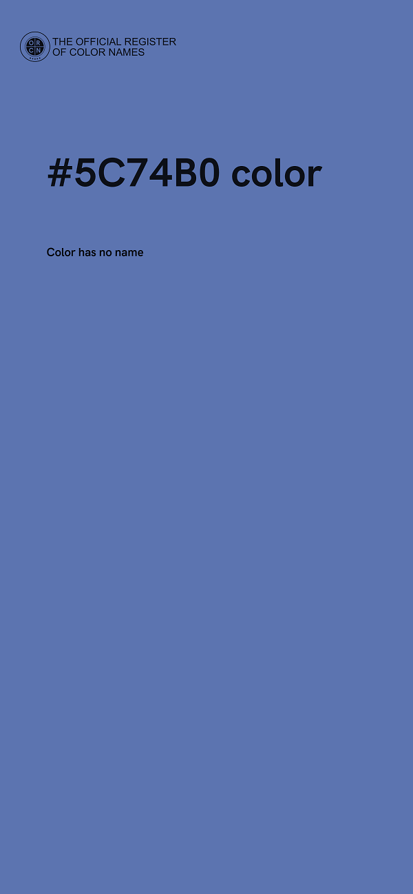 #5C74B0 color image