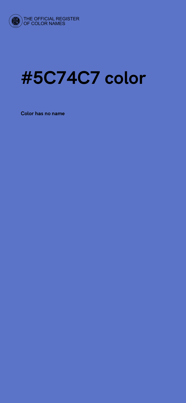 #5C74C7 color image