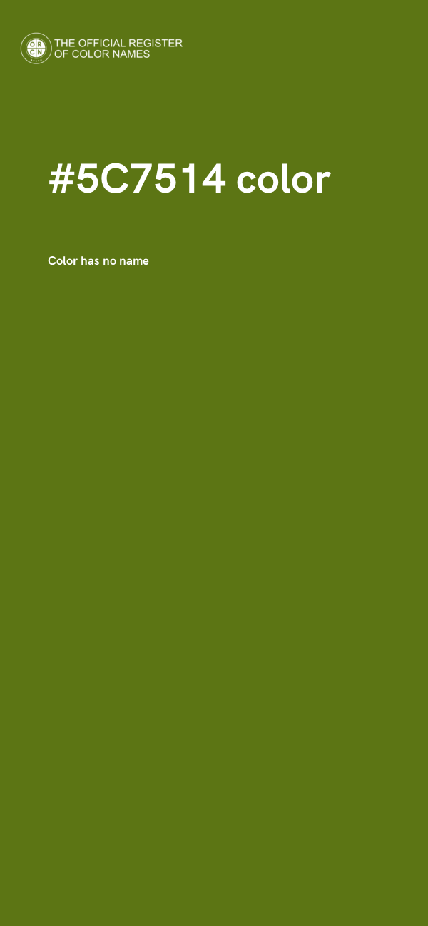 #5C7514 color image