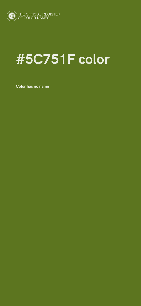 #5C751F color image
