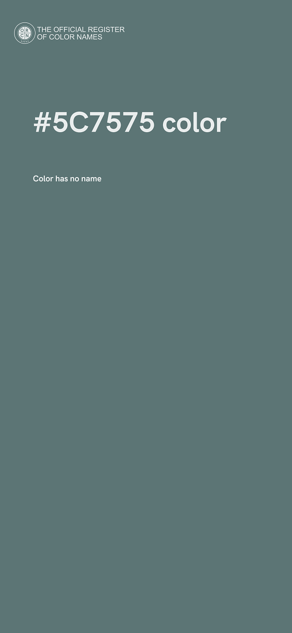 #5C7575 color image