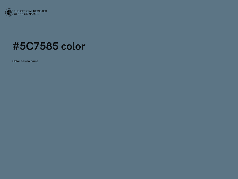 #5C7585 color image