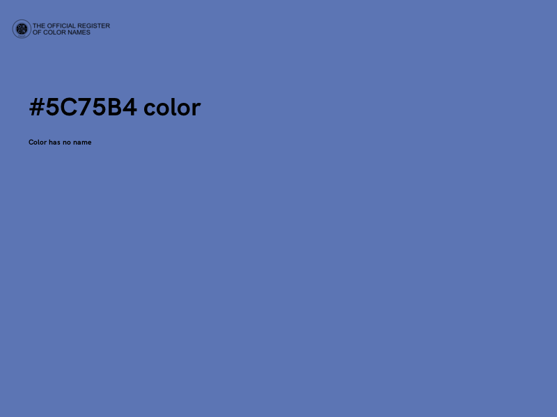 #5C75B4 color image
