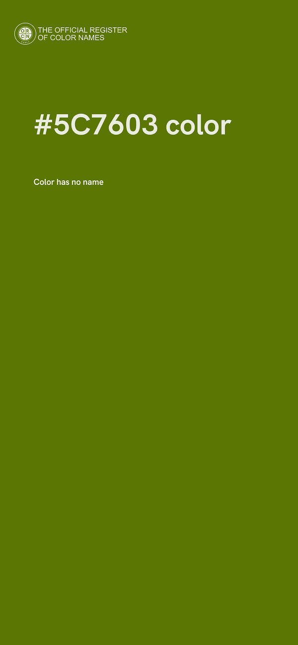 #5C7603 color image
