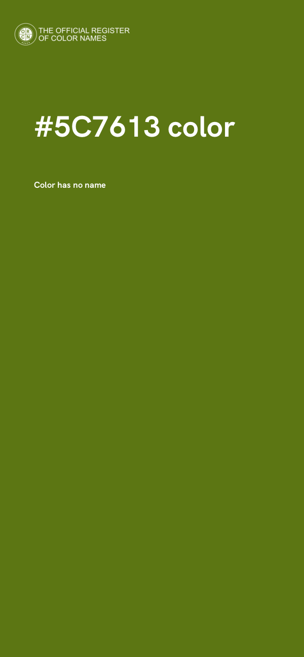 #5C7613 color image