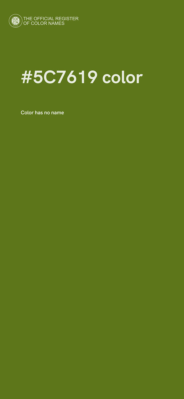 #5C7619 color image