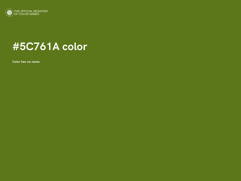 #5C761A color image