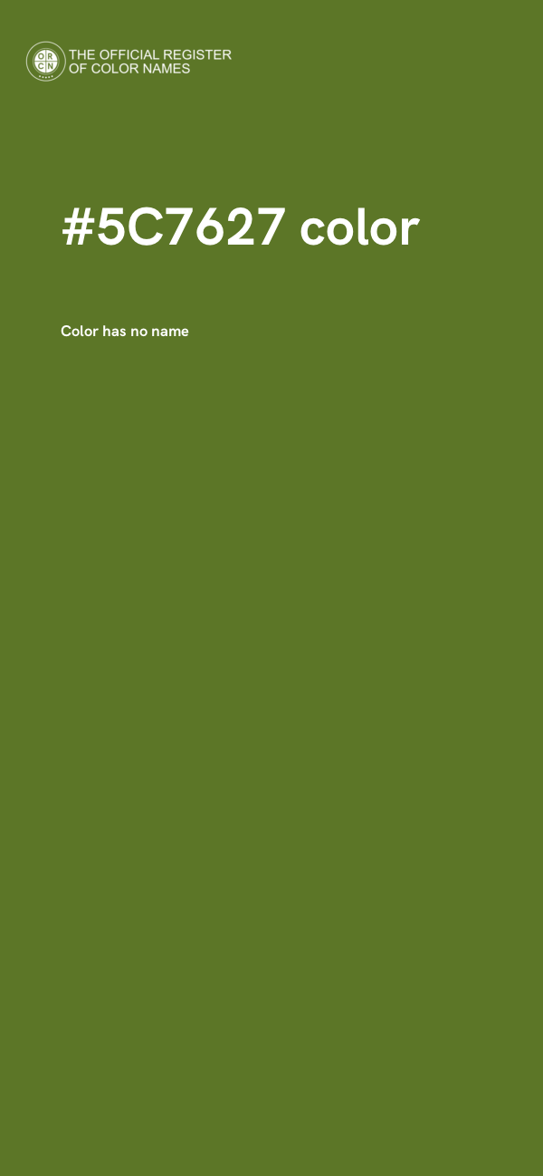 #5C7627 color image