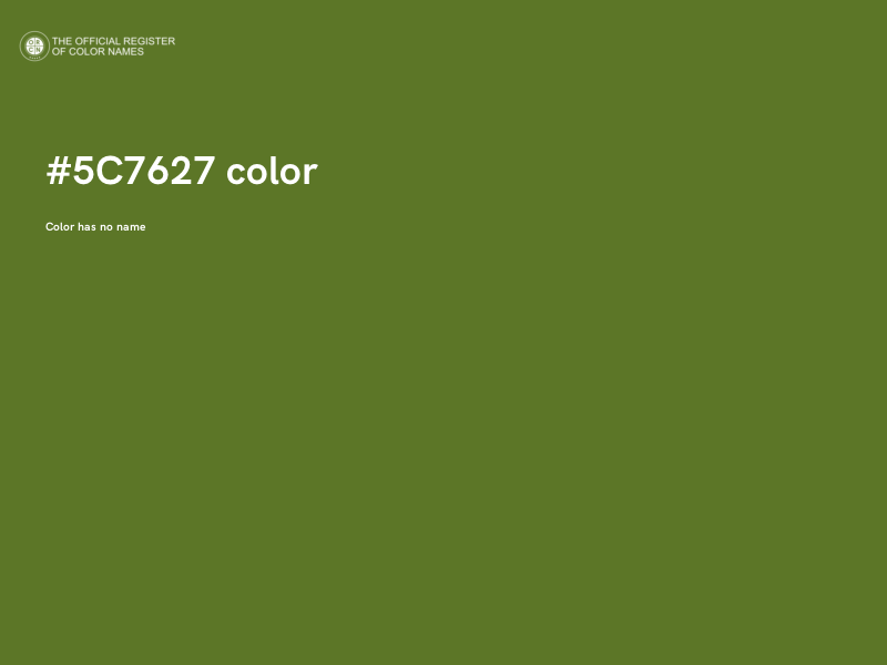 #5C7627 color image