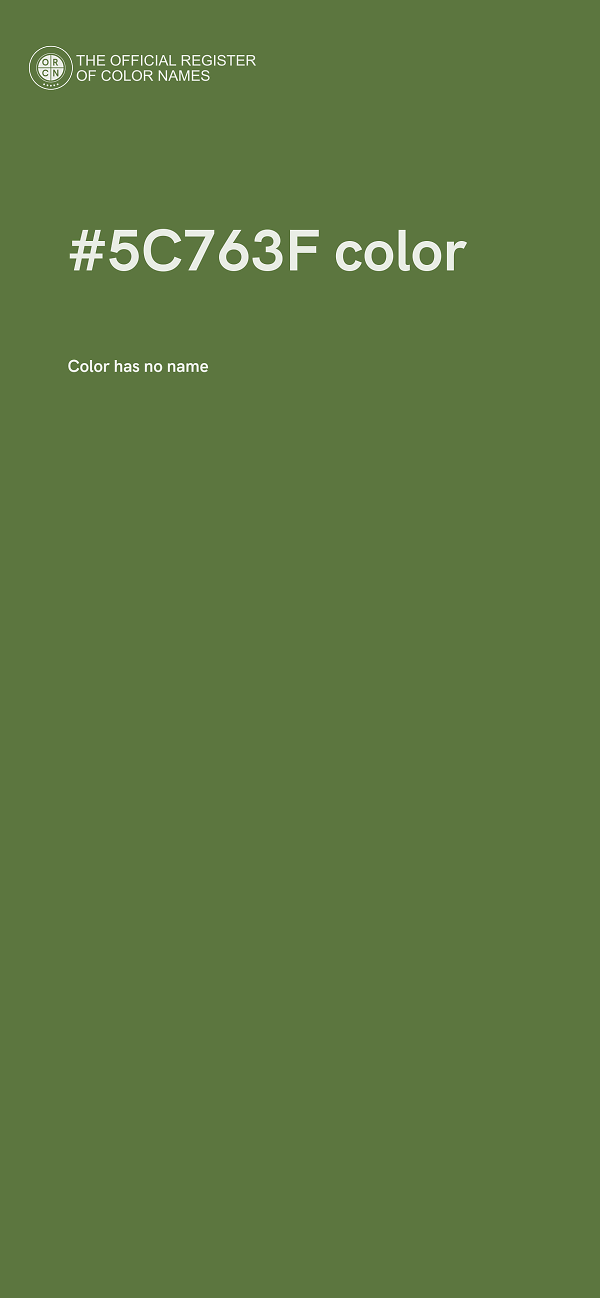 #5C763F color image