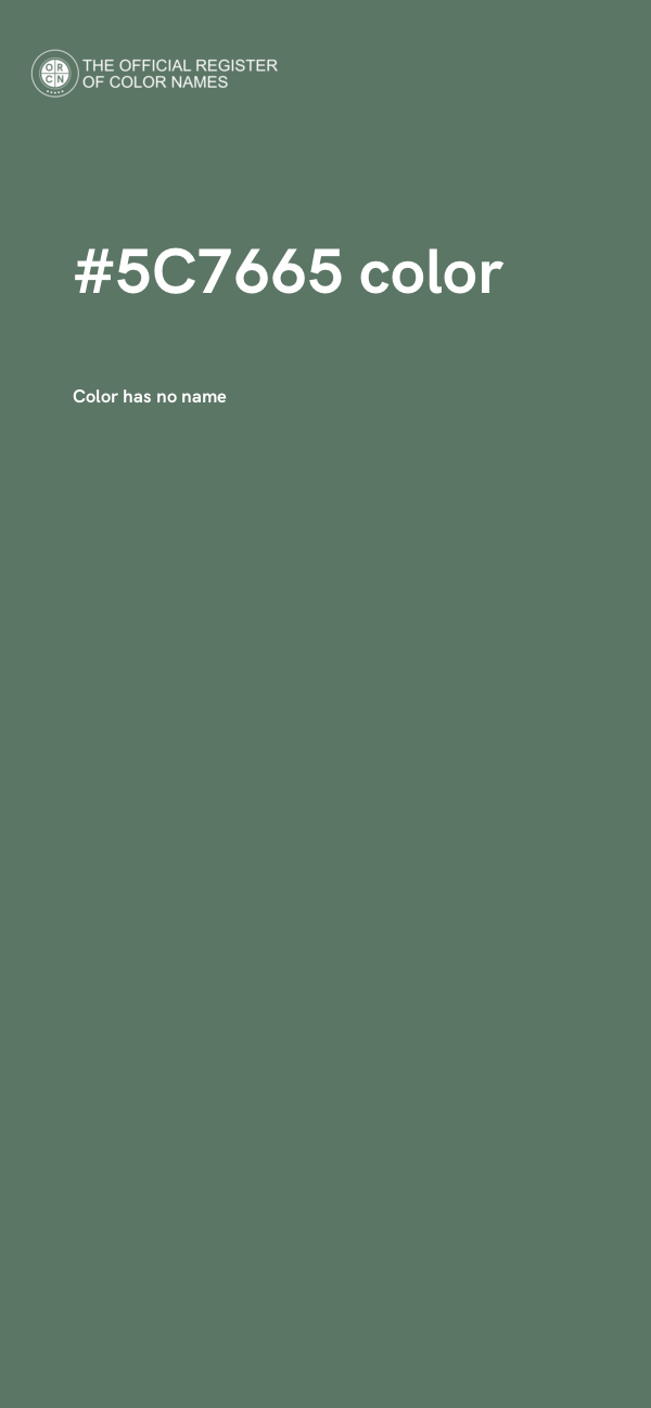 #5C7665 color image
