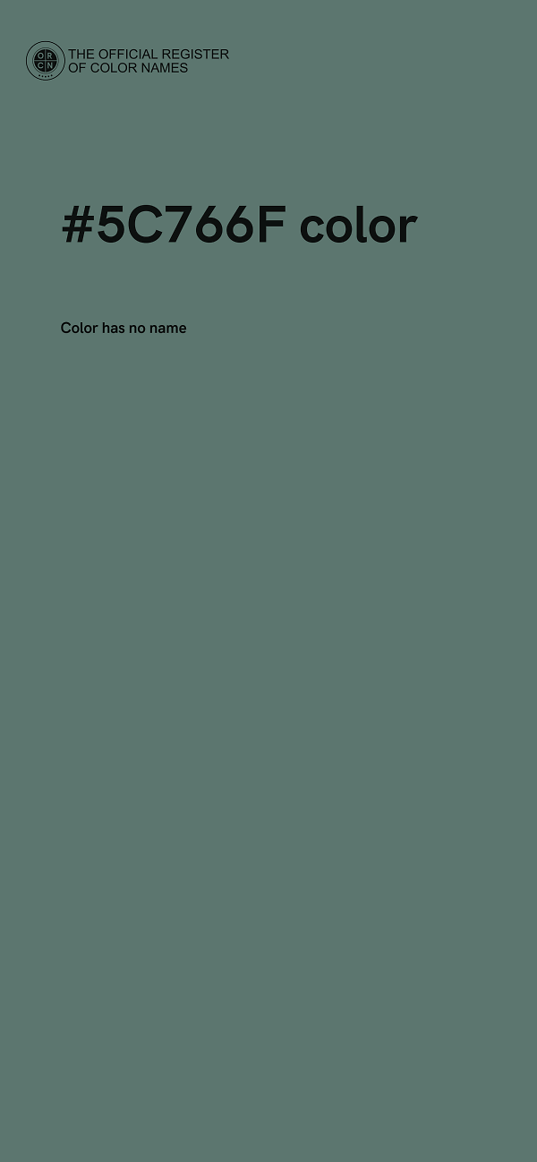 #5C766F color image
