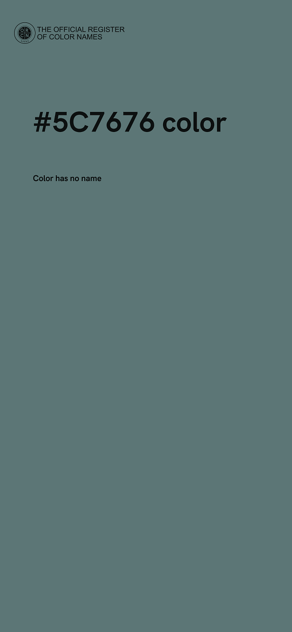 #5C7676 color image