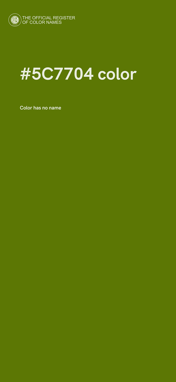 #5C7704 color image
