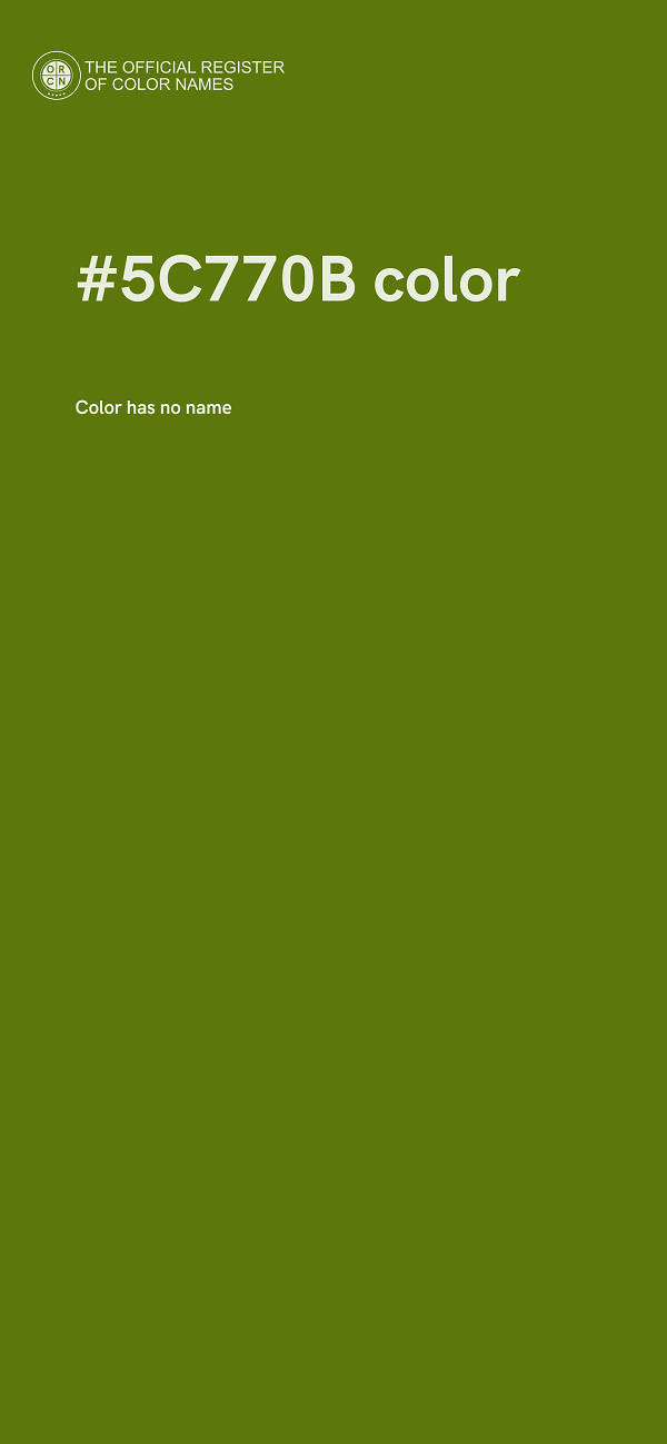 #5C770B color image