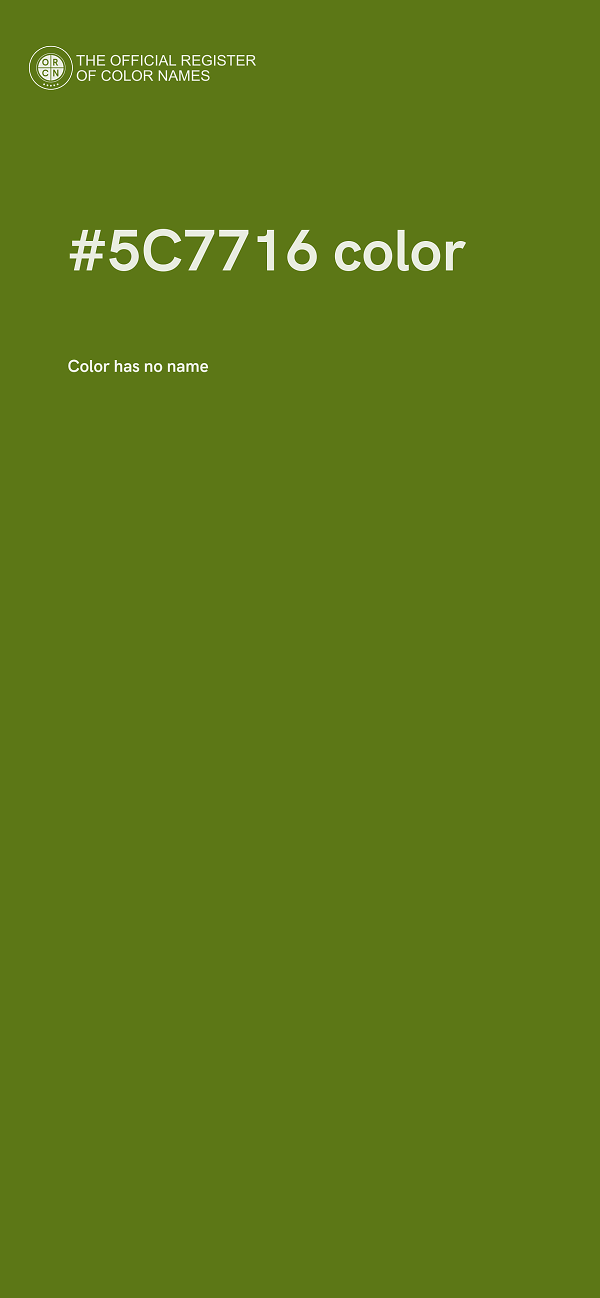 #5C7716 color image