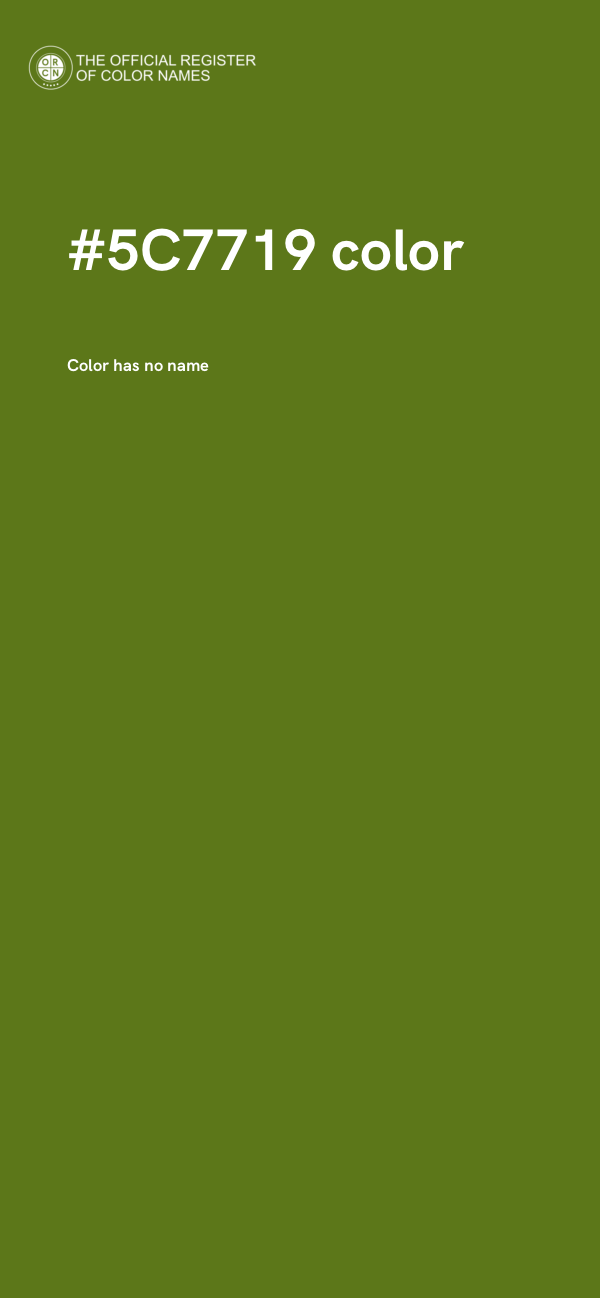 #5C7719 color image
