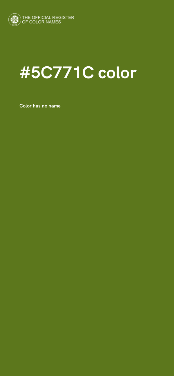 #5C771C color image
