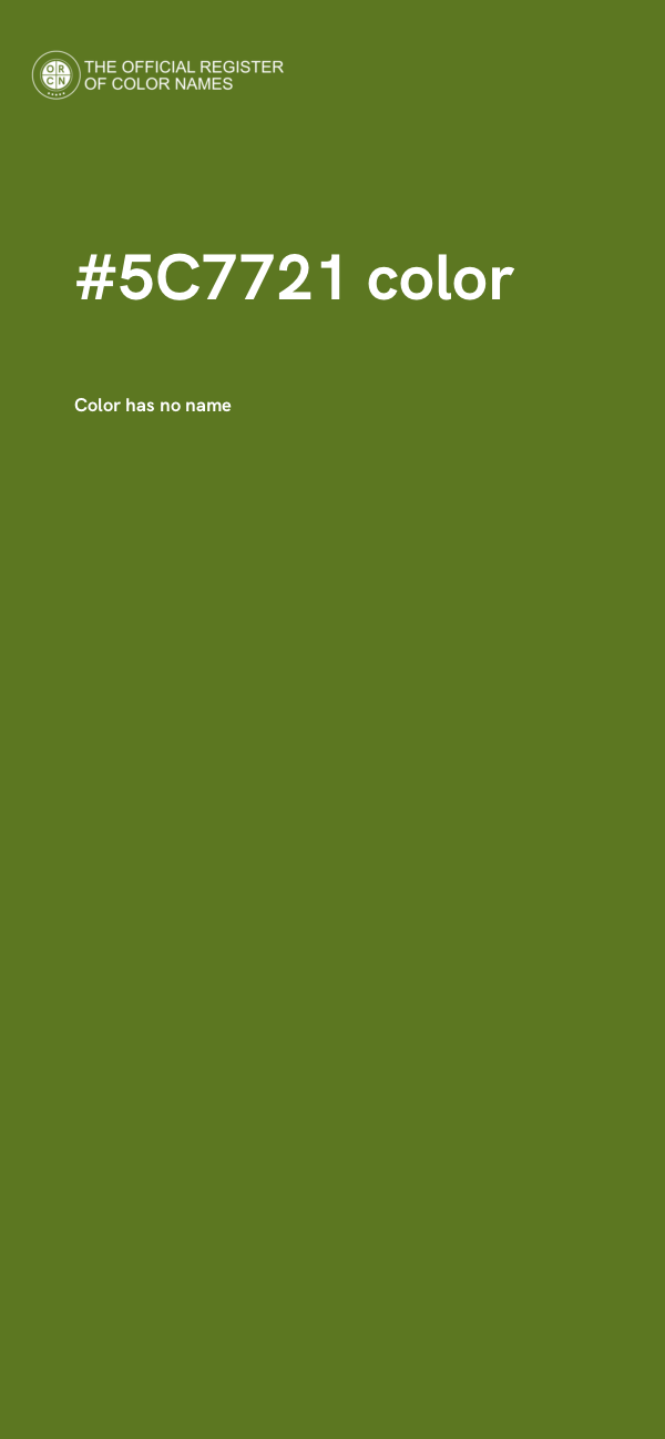 #5C7721 color image