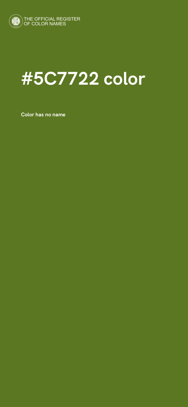 #5C7722 color image