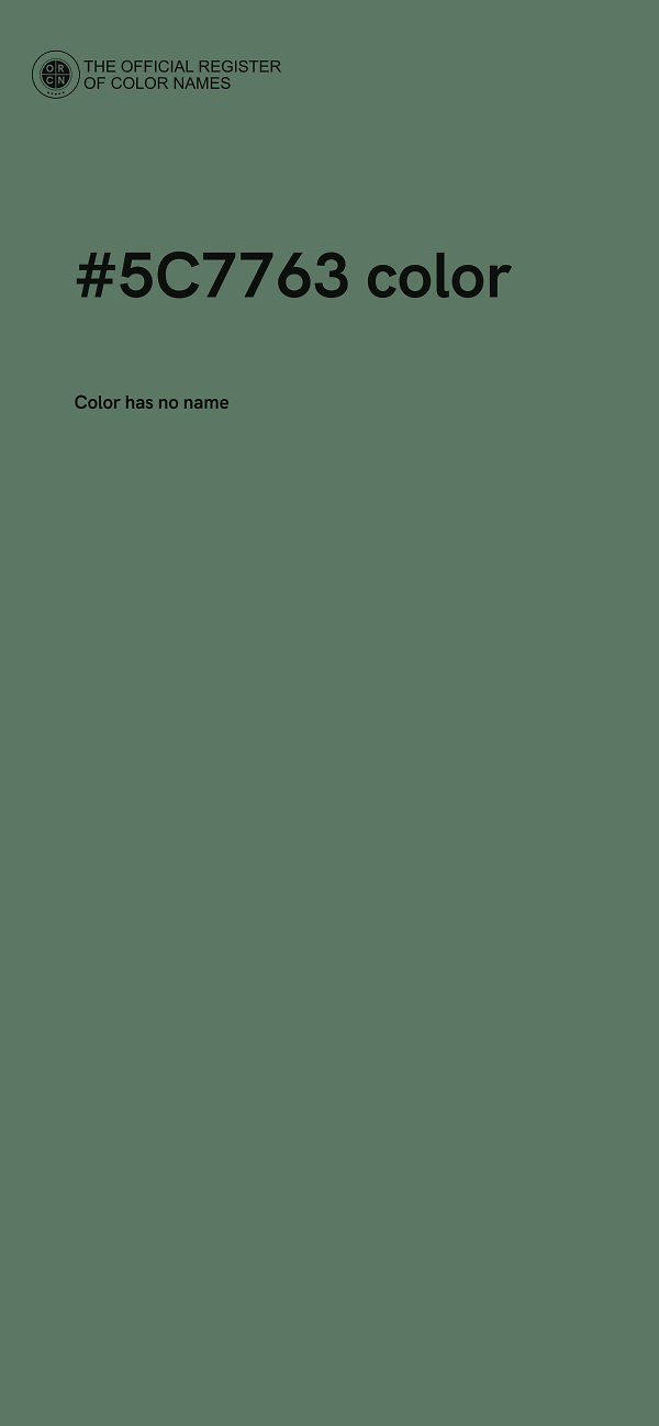 #5C7763 color image