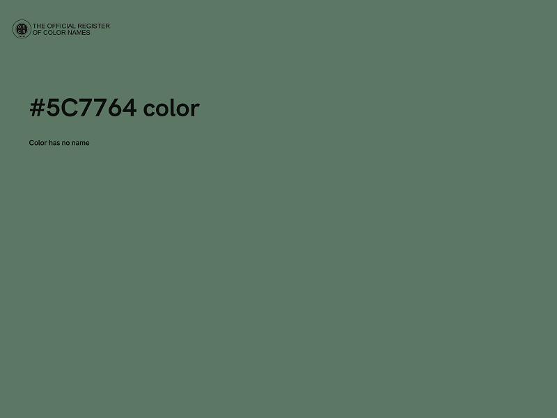 #5C7764 color image