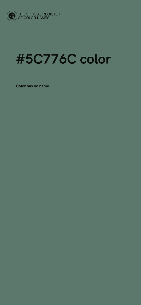 #5C776C color image