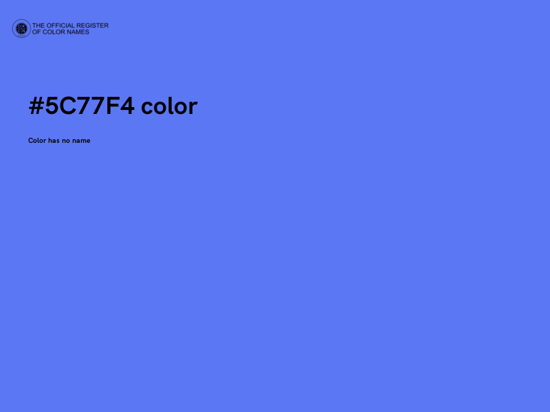 #5C77F4 color image