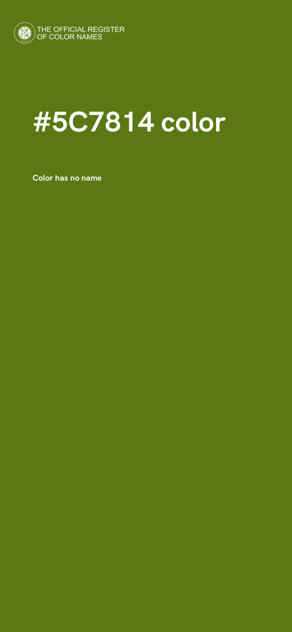 #5C7814 color image