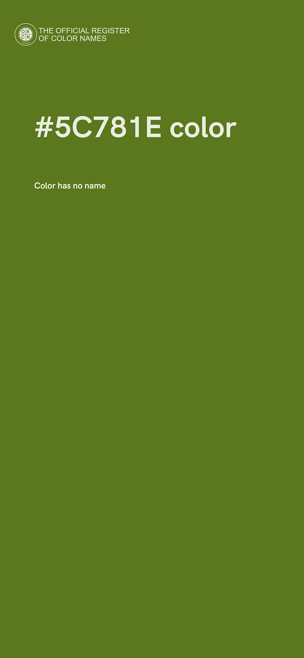 #5C781E color image