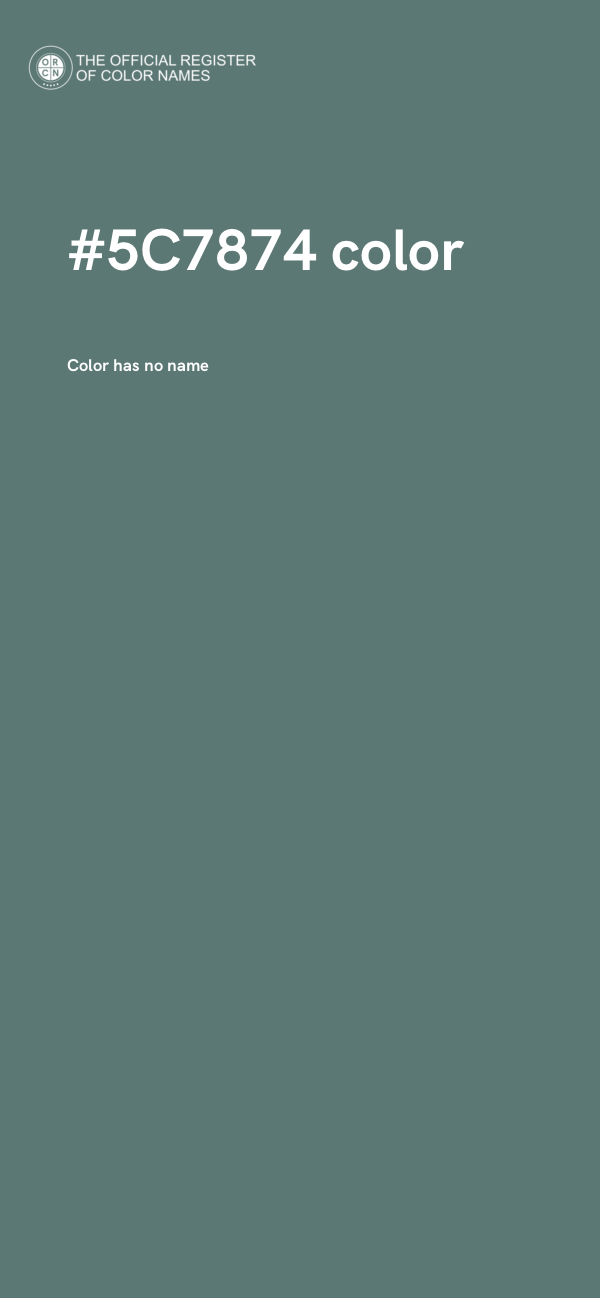 #5C7874 color image