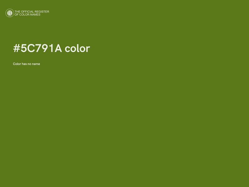 #5C791A color image