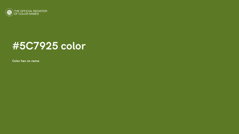 #5C7925 color image