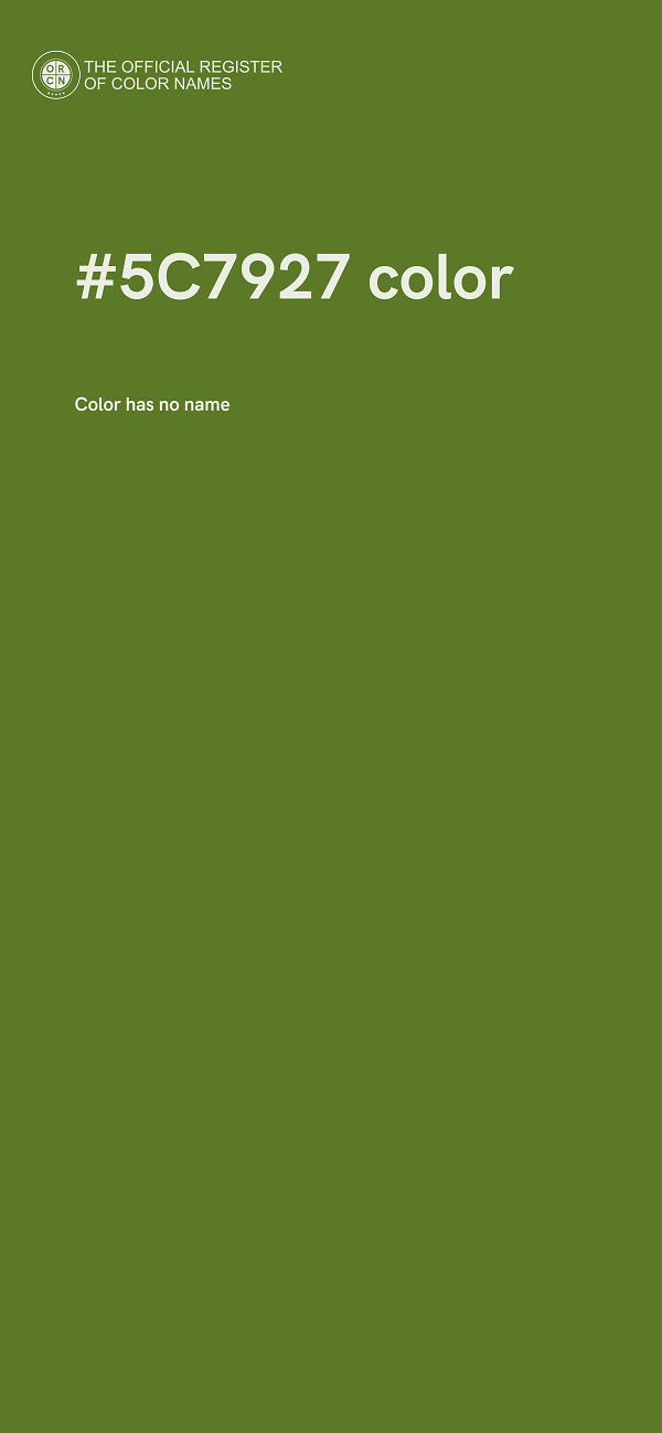 #5C7927 color image
