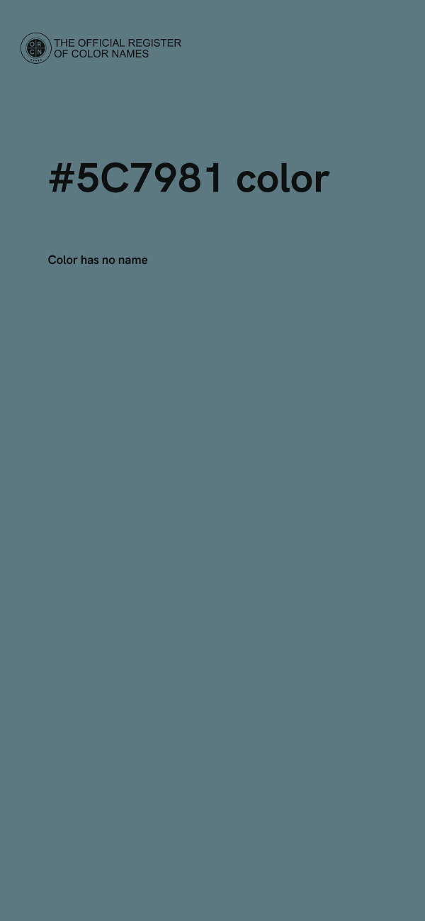 #5C7981 color image