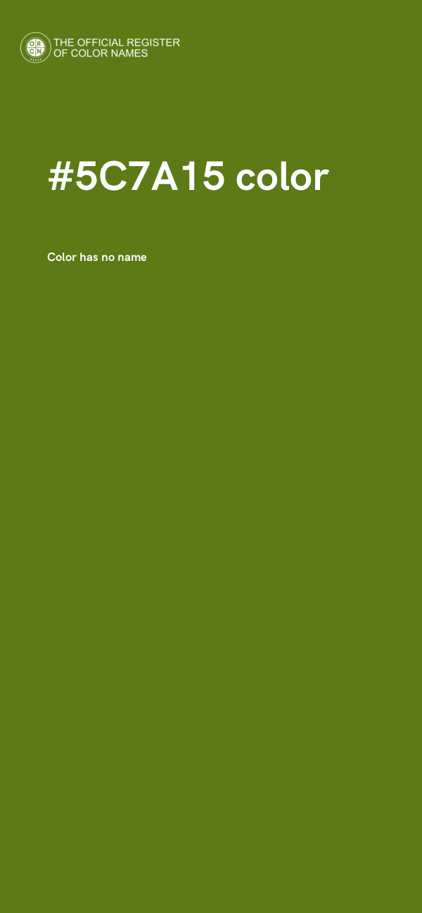#5C7A15 color image