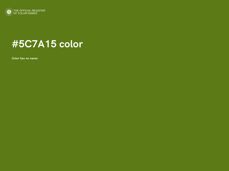 #5C7A15 color image