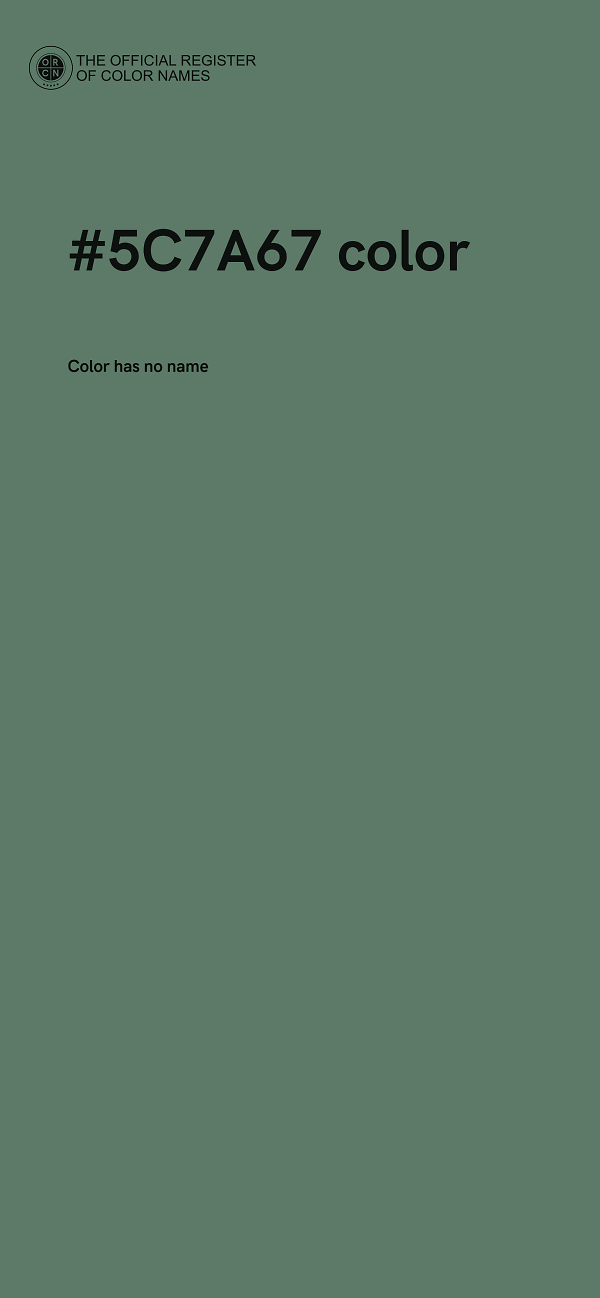 #5C7A67 color image