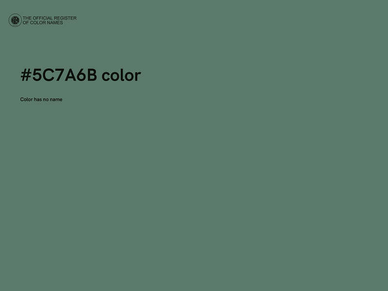 #5C7A6B color image